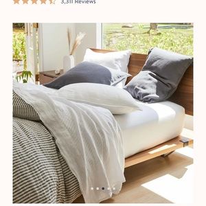 White Linen Sheet Set Queen